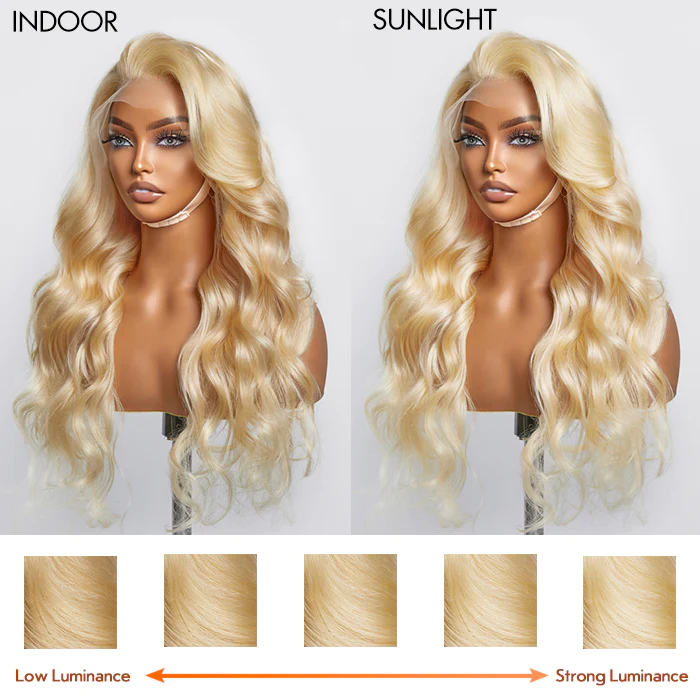 Human Hair #613 Blonde Body Wave 13x4 Frontal Wig
